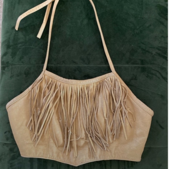 Leather Crop Top Genuine Leather - Picture 13 of 16